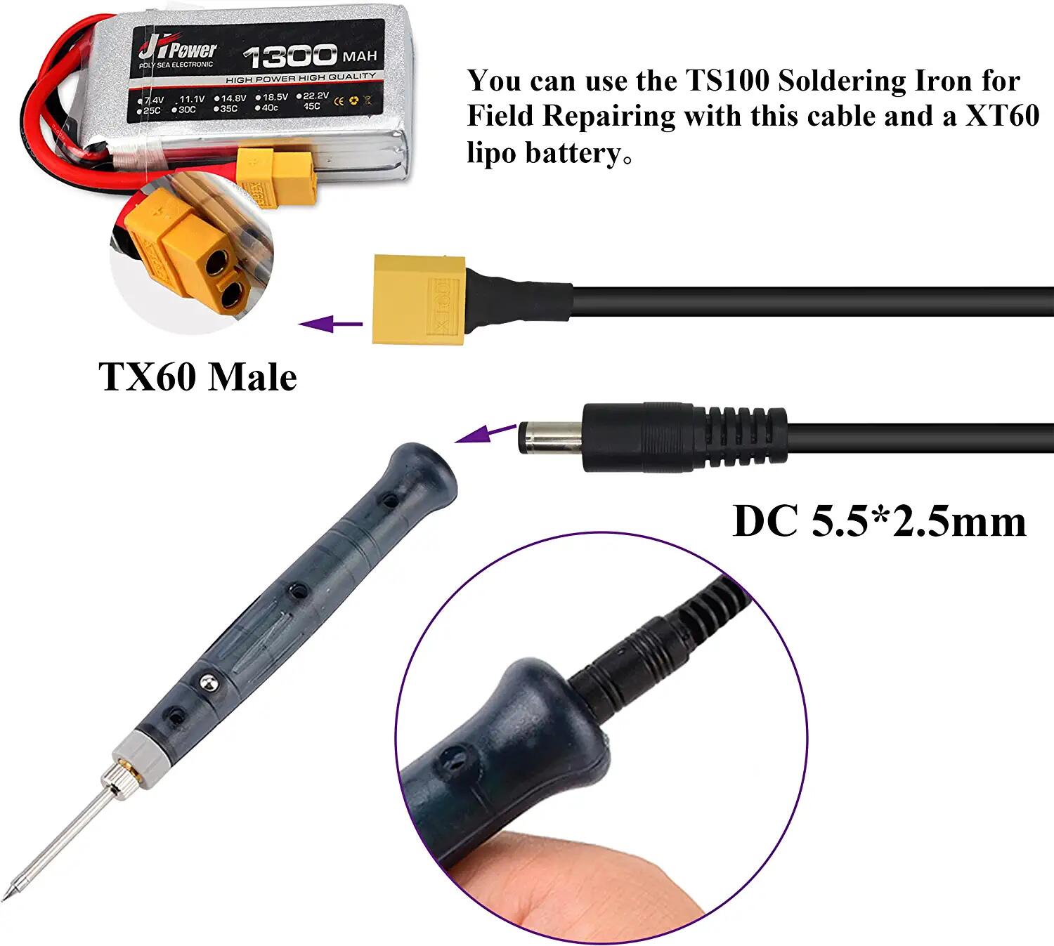Cable adaptador XT60 macho a C - Drone Racing Gate reseña y precio